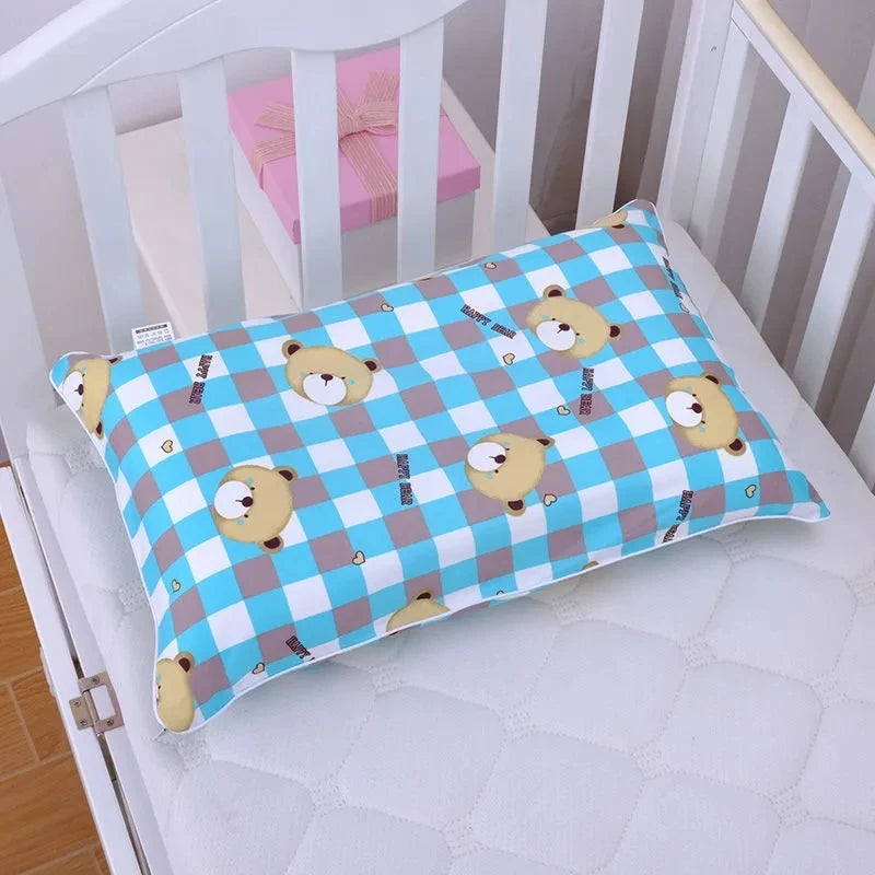 Cartoon Crib Pillow Case Home 100% Cotton Baby Pillowcase Four Seasons Pillowcase Side Zipper Children's Room Pillow Cover