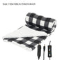 Heated Car Blanket 12-Volt Electric Blanket for Car, Truck, SUV, RV, Portable Heated Throw for Camping Red Black White Plaid