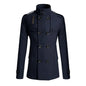 Fabulous  Winter Jacket Woolen Streetwear Men Jacket Button Decoration Warm Men Coat for Daily Wear