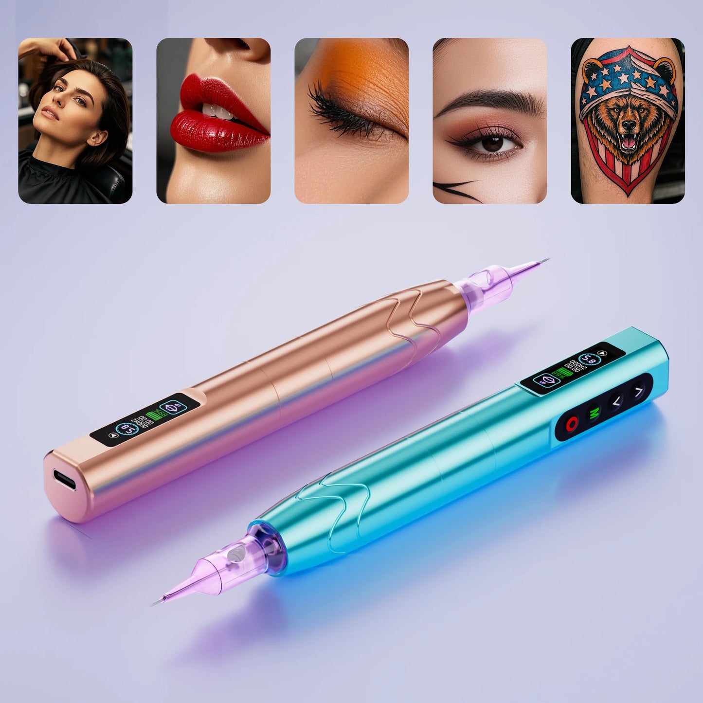 Beauty wireless battery embroidery machine set, integrated contact lens and eyebrow tattooing machine, cross-border source