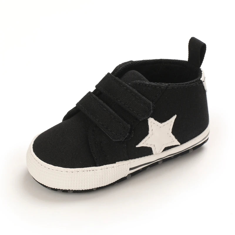 Hot Selling Baby Shoes Classic Soft Sole Shoes Newborn Casual Fashion Sports Shoes Infant Toddler  Solid Color Strips Crib Shoes