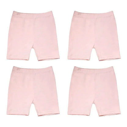 4pcs Girls Safety Pants Modal Dance Leggings Shorts 2024 Soft Candy Color Panties Girls Underwear Short tights Aged 3-12 Years
