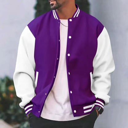 2025 New Loose Trendy Brand Baseball Jersey  Men Fashion Bomber Jacket Men's Casual Plus Size Tops Street Men's overcoat