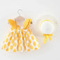 2025 Girls Cute Summer Sleeveless Dress Girl 2Pieces Sets Short Pants + Dress Set Stripe Patten for Baby 6-24M