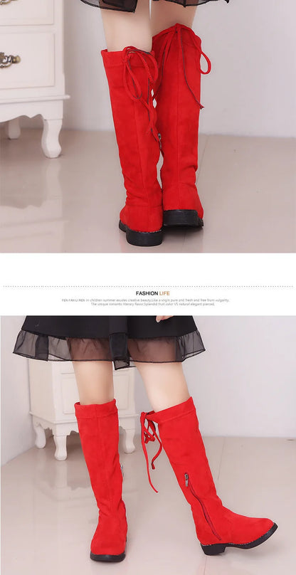 Children Over Knee Boots Girl Shoes Knee Fashion Children Boots Autumn And Winter Princess Girls Boots