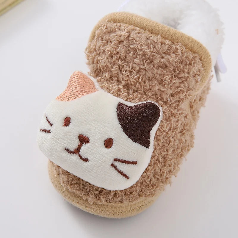 Winter Snow Baby Boots Newborn Toddler Warm Boots Winter First Walkers Baby Girls Boys Shoes Soft Sole Cute Cartoon Snow