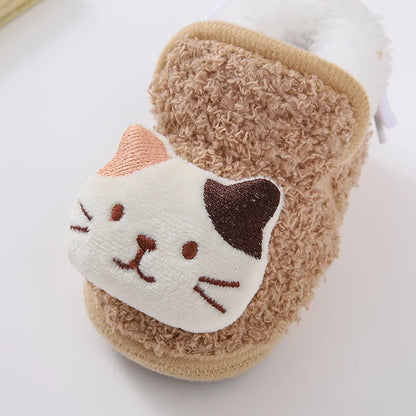 Winter Snow Baby Boots Newborn Toddler Warm Boots Winter First Walkers Baby Girls Boys Shoes Soft Sole Cute Cartoon Snow