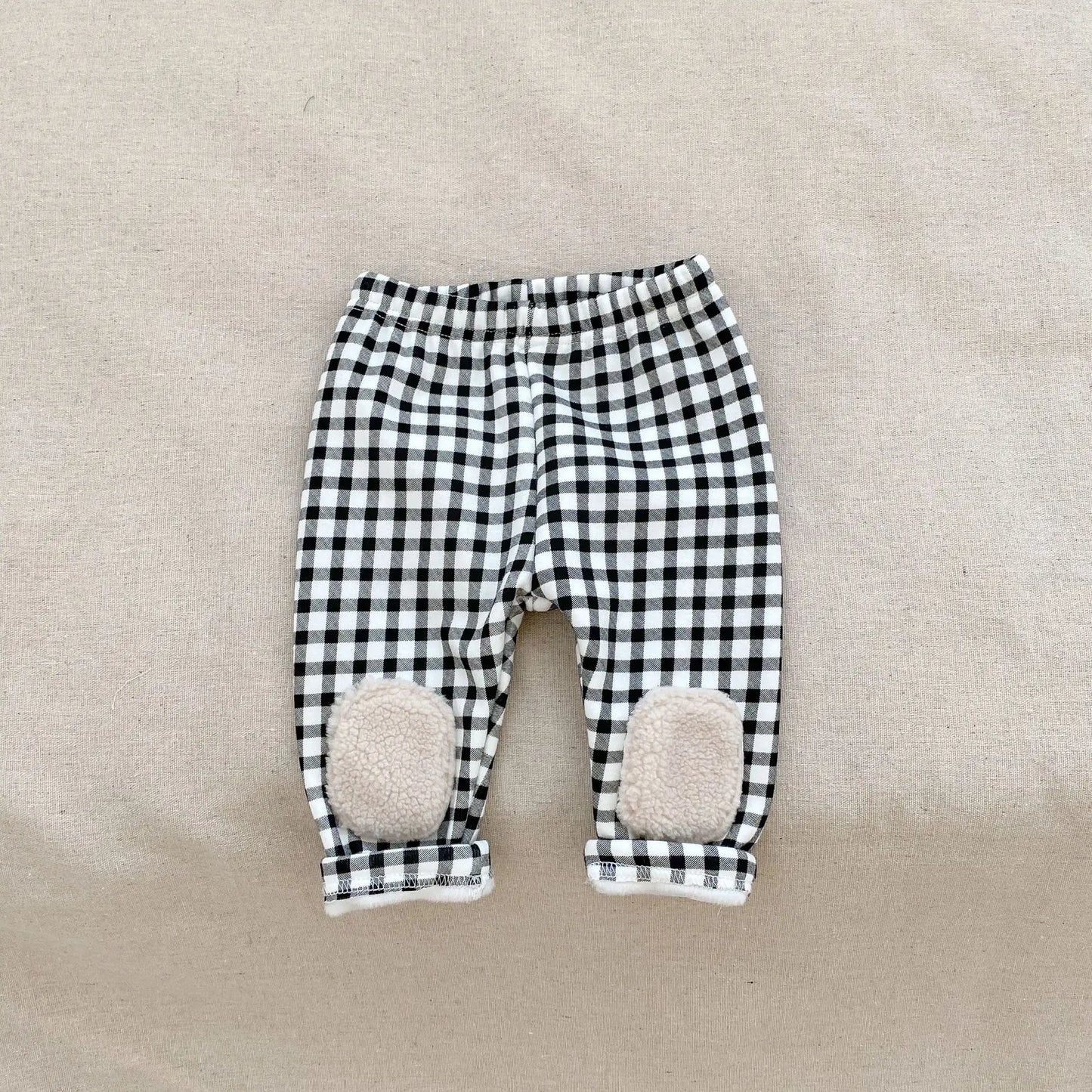 0-3T Newborn Kid Baby Boy Girl Winter Clothes Warm Plush Baby Pants Thick Cotton Stretch Bear Print Leggings Cute Outfit