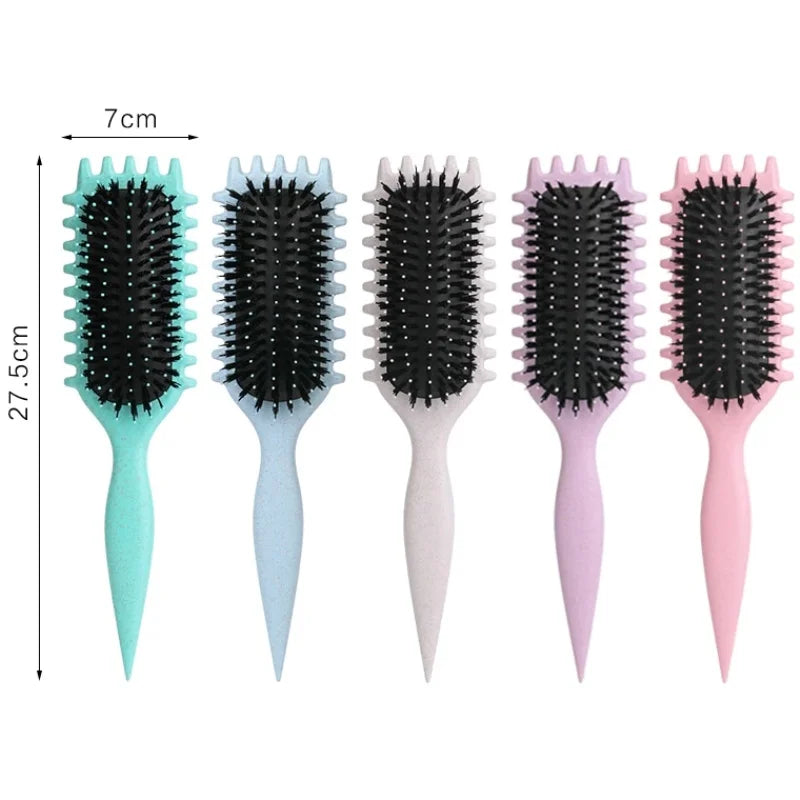 Salon Styling Curly Hair Styling Brush Curl Hair Brush for Combing and Shaping Men's and Women's Curls Reduce Pulling Tools