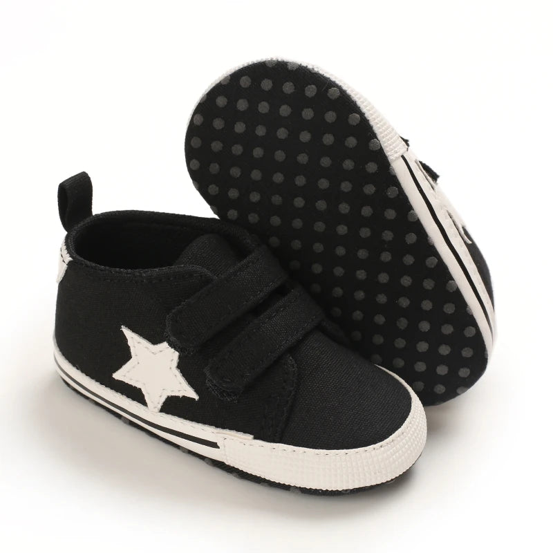 Hot Selling Baby Shoes Classic Soft Sole Shoes Newborn Casual Fashion Sports Shoes Infant Toddler  Solid Color Strips Crib Shoes