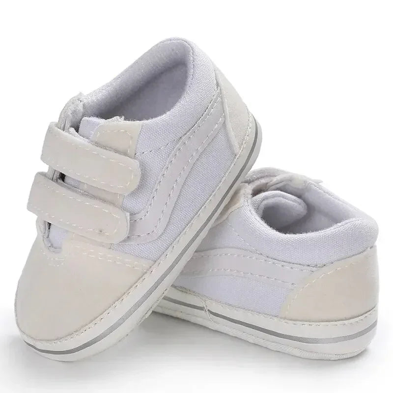 2025 Baby Canvas Sneakers Classic Stripes Casual Baby Boy Girl Shoes Anti-slip Soft First Walkers Infant Baby Unisex Shoes