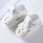 Newborn Baby Girl Pearl Floral Shoes Toddler Girl Booties Infant Baby Bowknot Crib Shoes Soft Sole Party Pre walker First Walkers