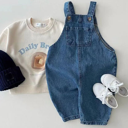 2025 New Spring Korean Style Baby Girls Boys Overalls Corduroy Print Newborn Baby Jumpsuit Outfits Infant Baby Girls Boys Pants