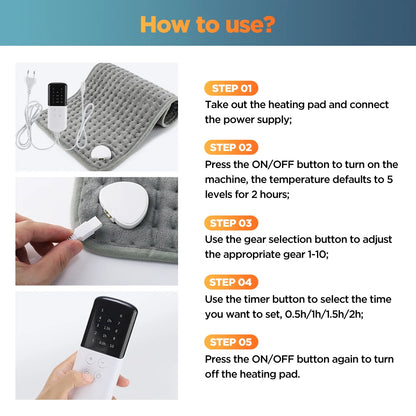 Electric Heating Blanket 10 Levels Heated Mat Electro Sheet Pad for Bed Sofa Warm Winter Thermal Blankets Warmer Home Use