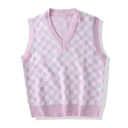 Men Knit Sweater Vest ins sweater vest Korean fashion clothes