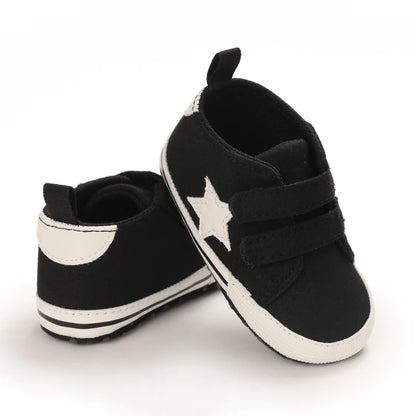 Hot Selling Baby Shoes Classic Soft Sole Shoes Newborn Casual Fashion Sports Shoes Infant Toddler  Solid Color Strips Crib Shoes
