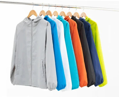 Men's Hiking Jackets Waterproof Women Sun Protection Windbreaker Camping Climbing Outdoor Coat Unisex Portable Clothes