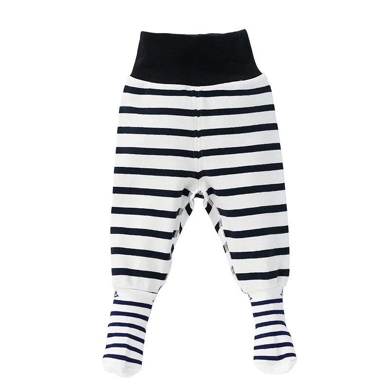 Baby footed pants newborn baby girl boy leggings long trousers  0-6-12months kid lycry cotton sleepwear trousers pyjamas pants