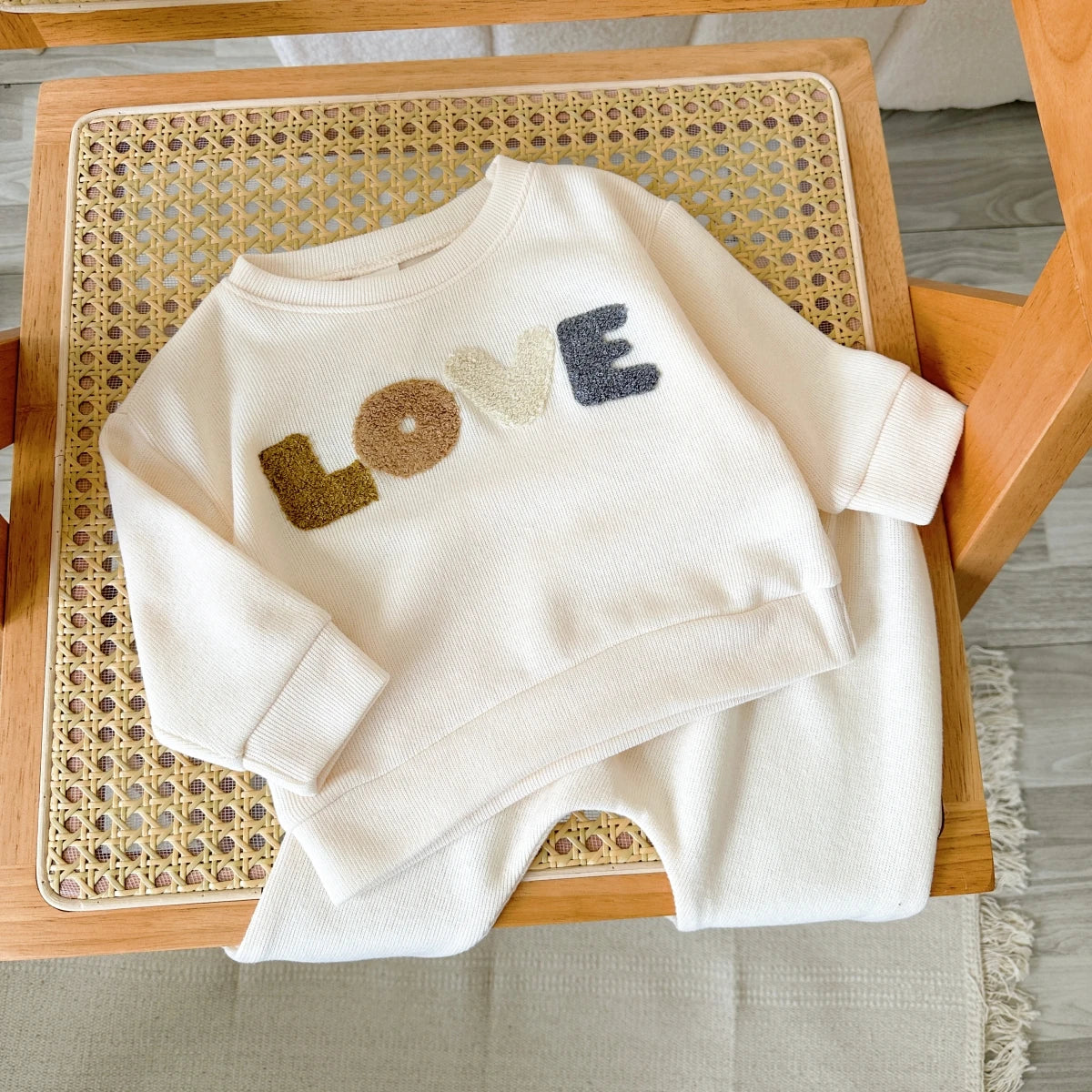 Newborn Baby Clothes Infant Outfit Boy Girl Sweatshirt Spring Autumn Top Pants Letter Long Sleeve 2Pcs Kids Children Clothes Set