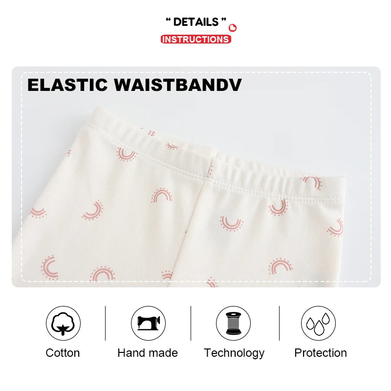 Kiddiezoom 5 Pcs Cute Fashion Baby Boy Girl Pants 0-12Months Cotton Soft Newborn Leggings