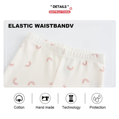 Kiddiezoom 5 Pcs Cute Fashion Baby Boy Girl Pants 0-12Months Cotton Soft Newborn Leggings