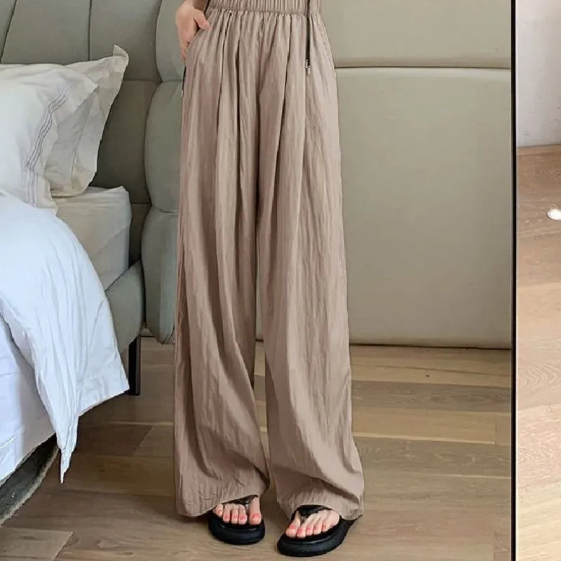 2025 Summer New Fashion Tracksuit Matching Set Women's Elegant White Sunscreen Shirt+ Vest+ Casual Wide Leg Pants 3-Piece Suit