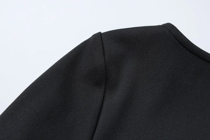 New Knitted Ruffle High Waist Mini Dress Women's Sexy Slim Long Sleeve Short Skirt Bodycon Dress Fall Luxury Crochet Clothes