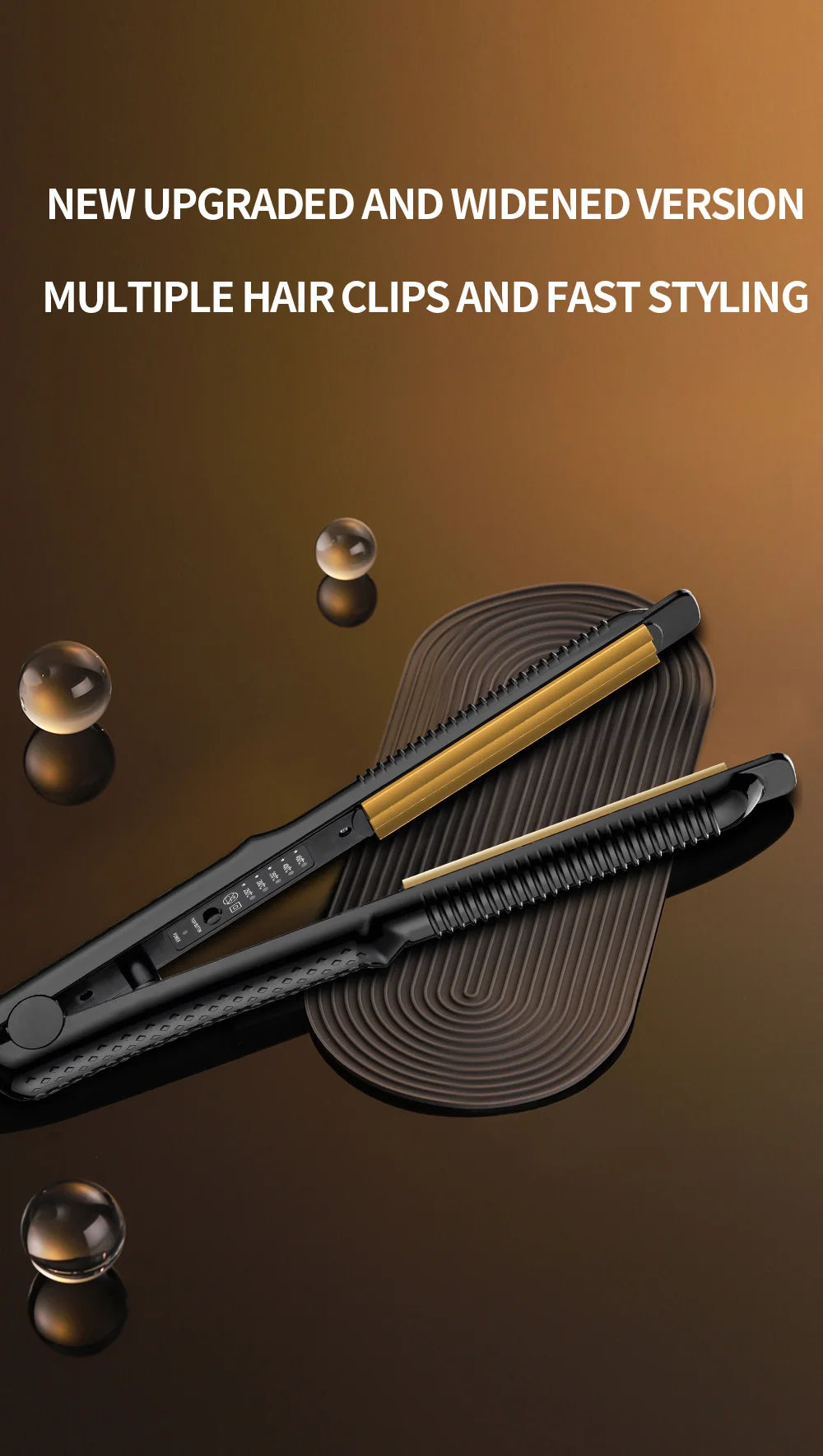 Hair Curler Iron Electric Corrugated Plate Hair Curling Iron Curls Volume Styling Tools