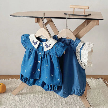MILANCEL Baby Summer Clothes Set Lovely Peter Pan Collar Blouse and Shorts 2Pcs for Infant Girls Toddler Outfit