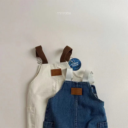 Baby Clothing Simple All Match Denim Overalls 2025 Spring and Autumn New Fashion Casual Pants Boys Girls Baby Loose Pants
