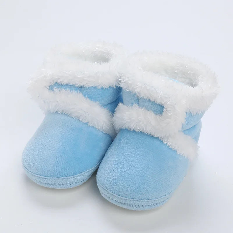Newborn Toddler Warm Boots Winter First Walkers baby Girls Boys Shoes Soft Sole Fur Snow Booties Kids Snow Boots for 0-18M Bebe