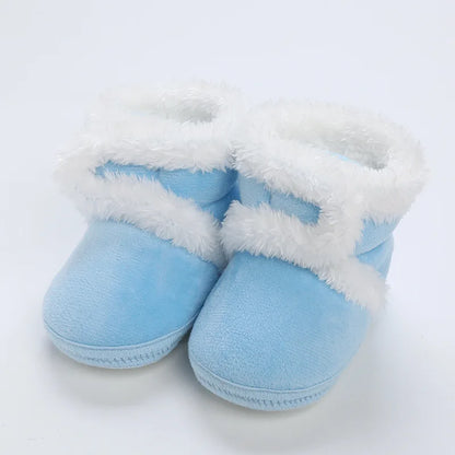 Newborn Toddler Warm Boots Winter First Walkers baby Girls Boys Shoes Soft Sole Fur Snow Booties Kids Snow Boots for 0-18M Bebe