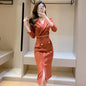 Office Lady Sexy Slim Blazer Dress Women Spring Korean Notched Collar Split Evening Party Dresses Elegant Midi Vestido De Fiest