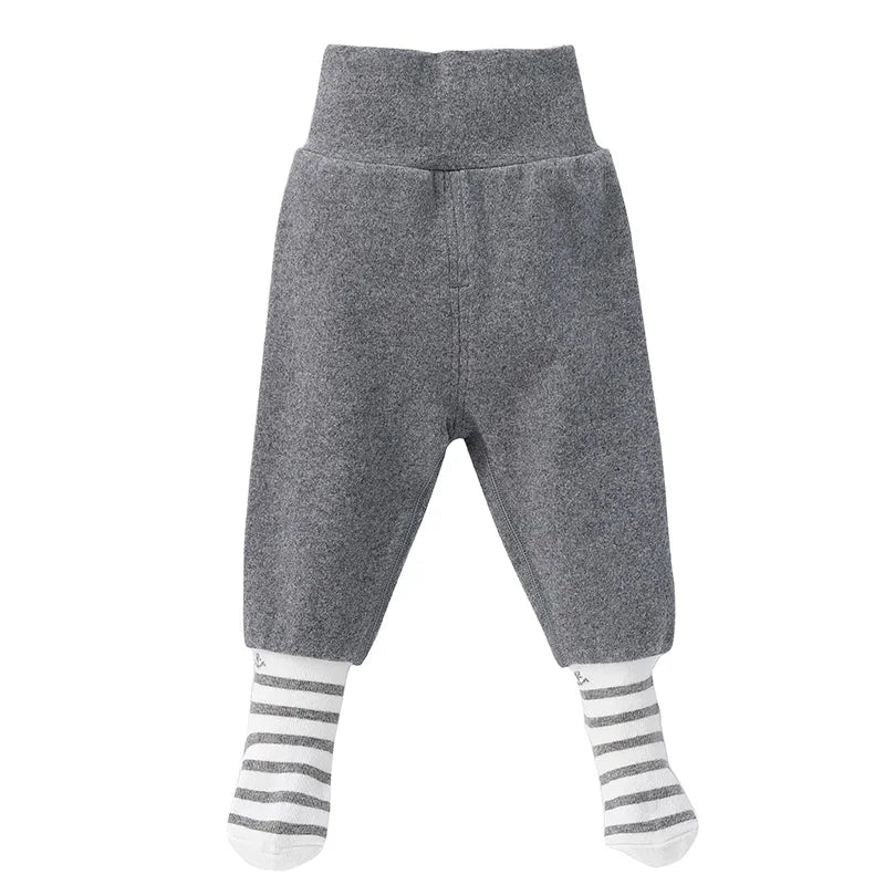 Baby footed pants newborn baby girl boy leggings long trousers  0-6-12months kid lycry cotton sleepwear trousers pyjamas pants