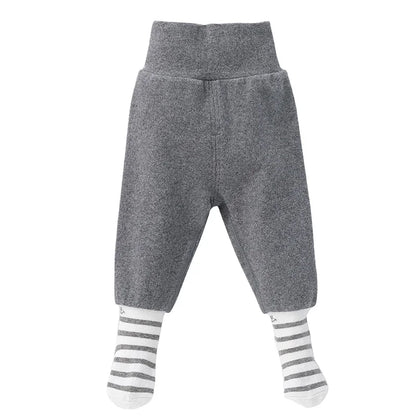 Baby footed pants newborn baby girl boy leggings long trousers  0-6-12months kid lycry cotton sleepwear trousers pyjamas pants