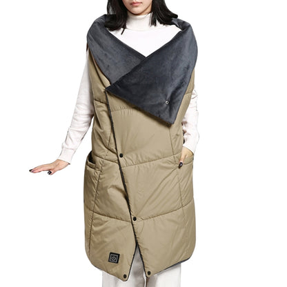 USB Heating Blanket Vest Electric Heating Shawl Mat Outdoor Warming Electric Heating Shawl with 3 Temperature Controls 87HA