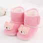 Baby Winter Snow Boots Cute Bear Warm Fluff Balls Indoor Soft Sole Infant Newborn Toddler Baby Shoes 0-18M