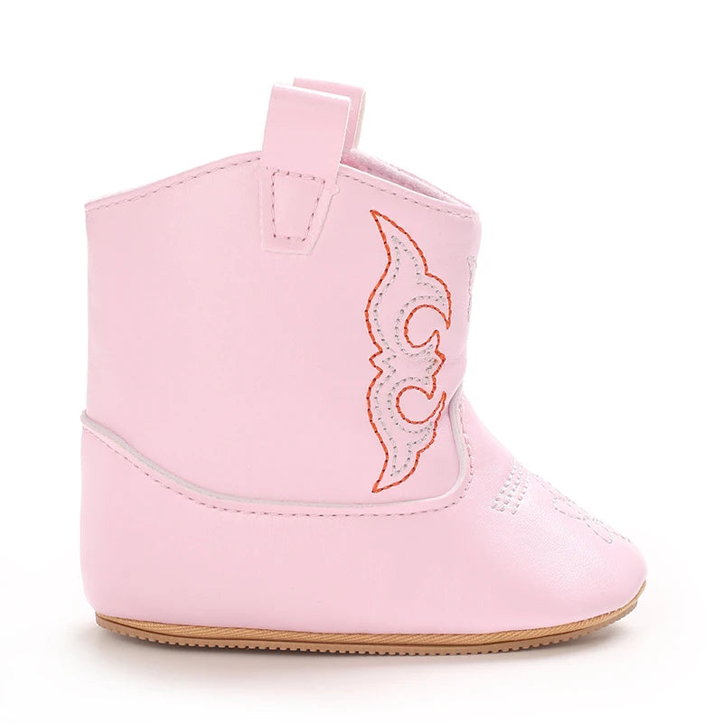 Baby Boots Made Of Soft PU and High-quality Cotton 2024 New Autumn and Winter Short Boots With Rubber Soles and Anti Slip Baby
