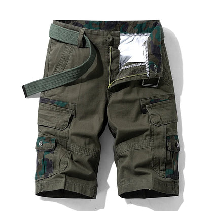 New Summer Men Cargo Camouflage Shorts Men's Cotton Beach Multi Pocket Shorts Man Spring Casual Joggers Shorts Male