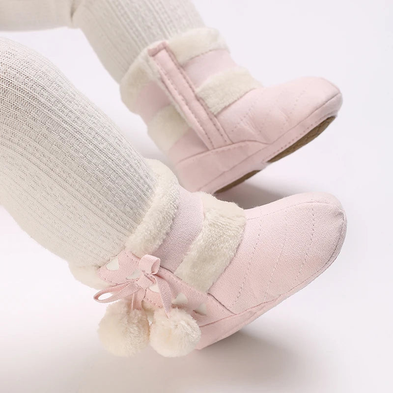 Newborn baby boy girl snow winter boots for infants and young children soft soled winter warm baby crib short boots shoes