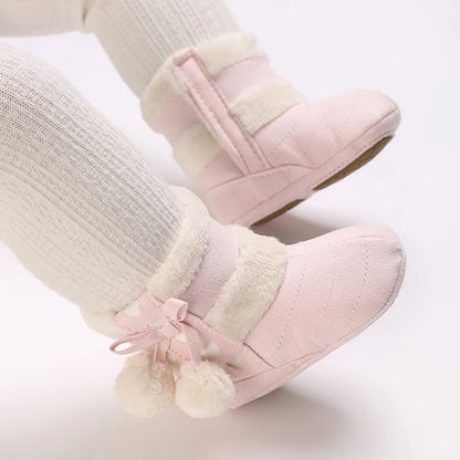 Newborn baby boy girl snow winter boots for infants and young children soft soled winter warm baby crib short boots shoes