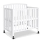 Folding Portable 3-in-1 Convertible Mini Crib and Twin Bed in White, Greengard Gold Certified