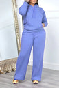 Women Sport Two Piece Outfit Winter Casual 2 Piece Set Hoodies Tops Wide Leg Pants Set Women Tracksuit