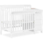 Dream On Me Jayden 4-in-1 Mini Convertible Crib And Changer in White, Greengard Gold Certified, Non-Toxic Finish