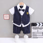 IENENS Baby Clothing Sets Boys Formal Dress Summer Shirt + Shorts Suits Kids Short Sleeve Outfits Toddler Birthday Party Clothes