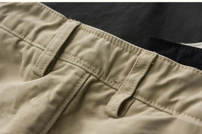 DAILOU  Workwear Pants, Summer Texture, Washed Shorts,  Japanese Style Solid Color Trend, Versatile Slim Fit Capris