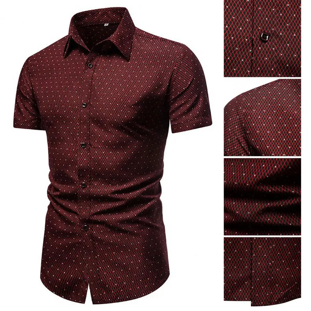 Summer Shirt for Men Daily Casual White Shirts Short Sleeve Button Down Slim Fit Male Social Blouse XL