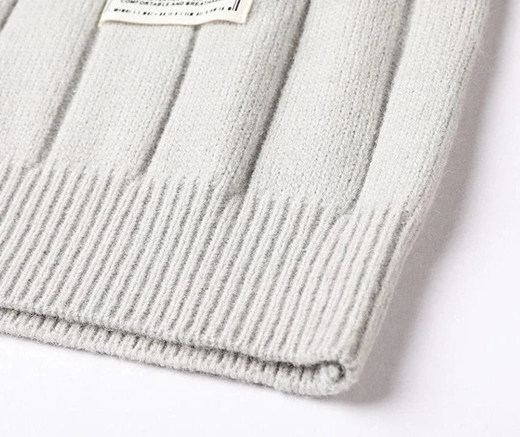 Men's Clothing Icon Knit Sweater Male Sleeveless Striped Waistcoat Vest Beige Heated Korean Style High Quality Replica Street X