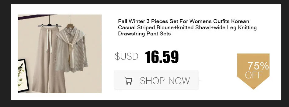 Winter Warm Knit wears Sets For Women Turtleneck Long Sleeve Pullover Sweater+ high Waist Wide Leg Drawstring Knitted Pants Sets