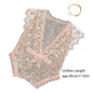 2 Pcs 0-1 Month Newborn Photography Props Baby Headband Lace Romper Bodysuits Outfit Girl Costume Photo Clothing